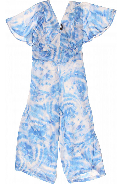 Wallis Dámský Overal Krátký Rukáv Modrý Tie-dye Vel. EU 38