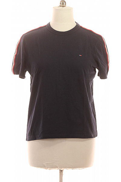 TOMMY HILFIGER Dámské tričko s krátkým rukávem a proužky na rukávech Velikost l | TOMMY HILFIGER | obrázek 2