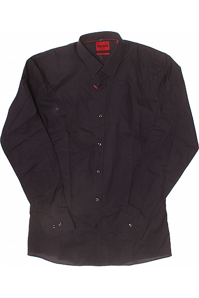 Hugo Boss Pánská Košile S Dlouhým Rukávem Elegantní Business Regular Fit černá Vel. 39