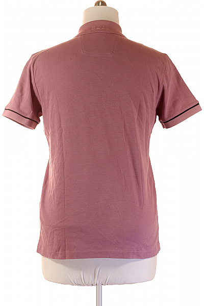 Hugo Boss pánské růžové polo tričko s krátkým rukávem a nápisem Velikost xl | Hugo Boss | obrázek 3