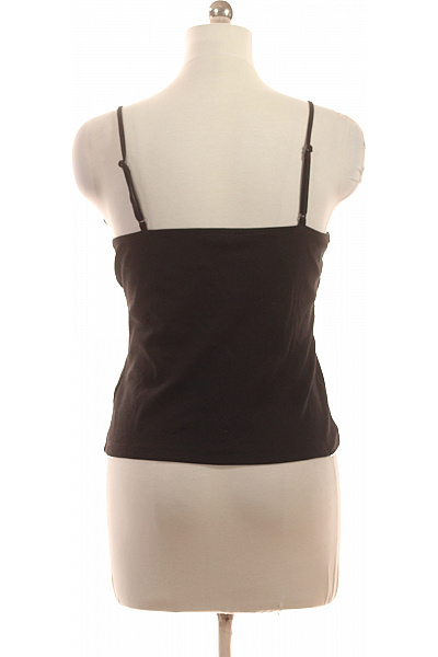 dámské černé bavlněné tílko s krajkou bez rukávů Vel. 44 | Unimoda | obrázek 2