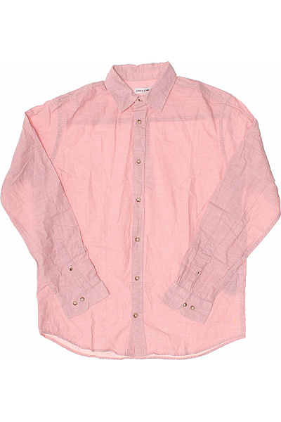 JACK & JONES Pánské bavlněné košile s dlouhým rukávem růžová ležérní Vel. m | JACK & JONES | obrázek 2