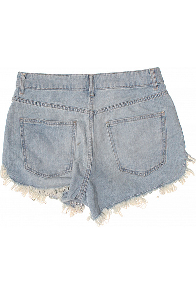 Bershka Dámské džínové kraťasy s vysokým pasem a třásněmi Velikost 36 | Bershka | obrázek 2