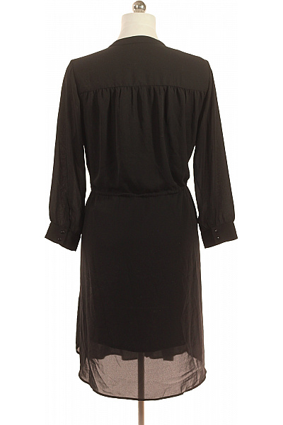 SELECTED Dámské černé šaty s dlouhým rukávem a páskem volnočasové Vel. 40 | SELECTED | obrázek 2