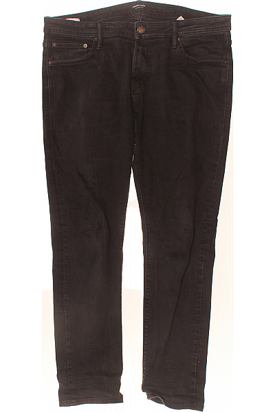 JACK & JONES Pánské černé Džíny Rovné Strečové Velikost L