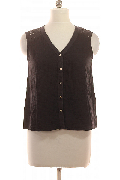 VERO MODA Dámská Bavlněná Košile Bez Rukávů Letní S Výšivkou Vel. EU M