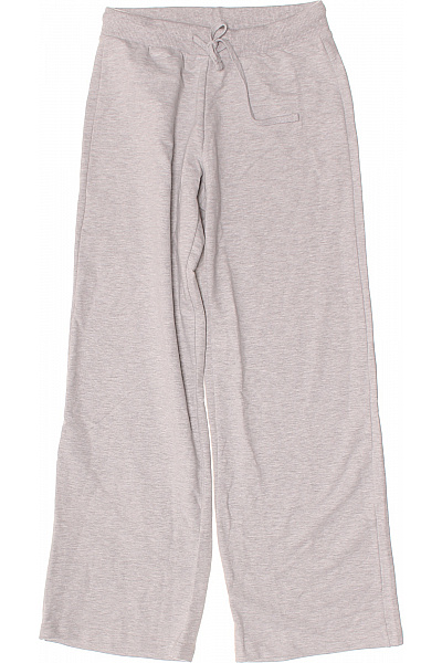 Bershka Dámské bavlněné tepláky volnočasové široké dlouhé šedé s kapsami Velikost M | Bershka | obrázek 2