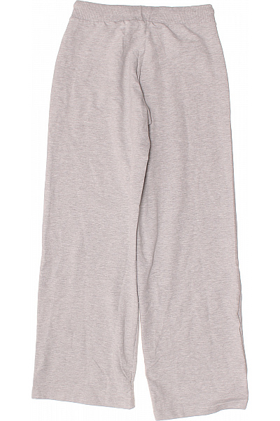 Bershka Dámské bavlněné tepláky volnočasové široké dlouhé šedé s kapsami Velikost M | Bershka | obrázek 3