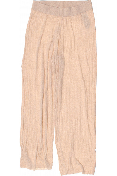 ONLY Dámské pletené volnočasové kalhoty béžové žebrované Vel. EU M | ONLY | obrázek 2