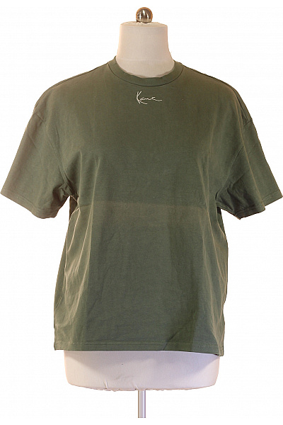 Kani Pánské Tričko Zelené S Krátkým Rukávem A Výšivkou Basic Velikost M