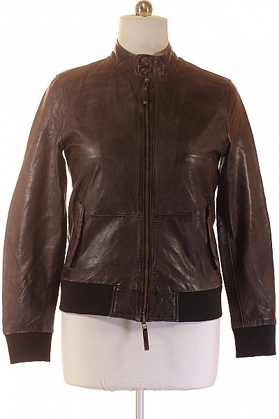 FREAKY NATION Pánská Kožená Bunda Bomber Hnědá Moderní Stylová Na Podzim Jaro Vel. XL