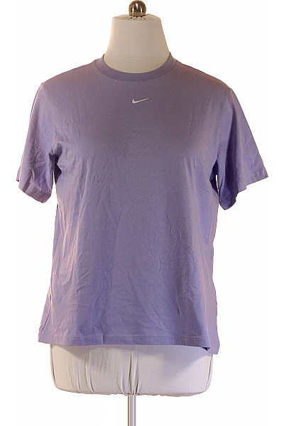 Nike Fialové bavlněné tričko s krátkým rukávem a výšivkou basic Velikost M | Nike | obrázek 2