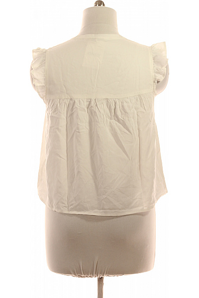 ONLY Bílá halenka s krátkým rukávem a výšivkou boho volná Vel. L | ONLY | obrázek 3