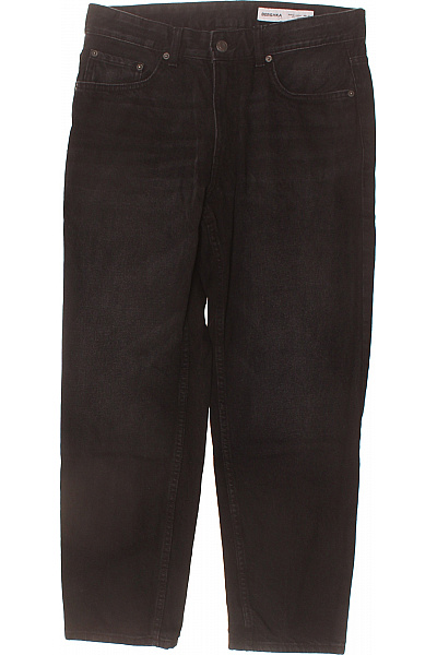 Bershka Dámské Džíny Volné Rovné černé Bavlněné Vel. 40