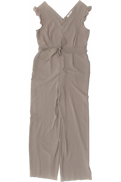 Dámský Béžový Overal Bez Rukávů Volný Velikost 38