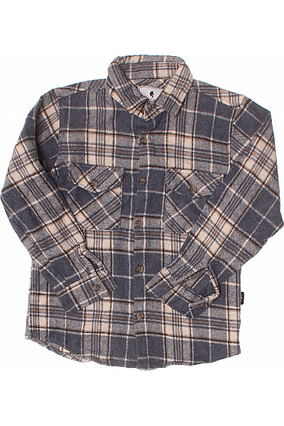 Dětská kostkovaná bavlněná košile šedá Vel. 134/140 | Unimoda | obrázek 2