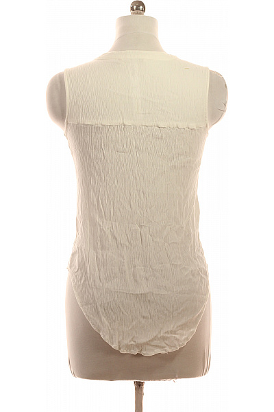 ONLY Dámská halenka bez rukávů bílá mušelínová s výstřihem do V Velikost 38 | ONLY | obrázek 2