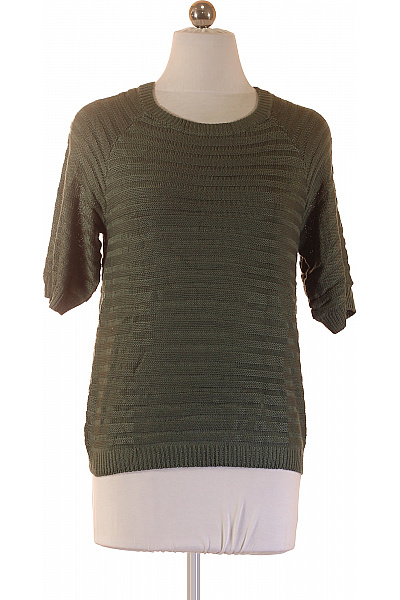 Cream Dámský Zelený Pletený Svetr S Krátkým Rukávem Vel. S