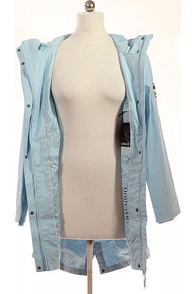 NAVAHOO Dámský nepromokavý kabát s kapucí na zavazování modrý Velikost m | NAVAHOO | obrázek 3