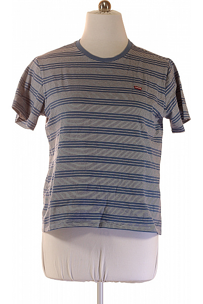 LEVIS pánské tričko s krátkým rukávem pruhované modré bavlněné basic Vel. XL | LEVIS | obrázek 2