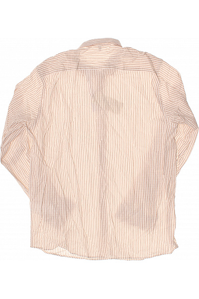 Pánská košile s dlouhým rukávem pruhovaná béžová elegantní Vel. l | Unimoda | obrázek 3