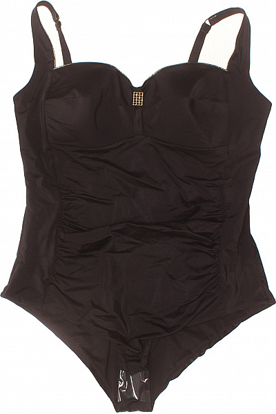 Dámské jednodílné plavky černé s kamínky Velikost 90E | Unimoda | obrázek 2