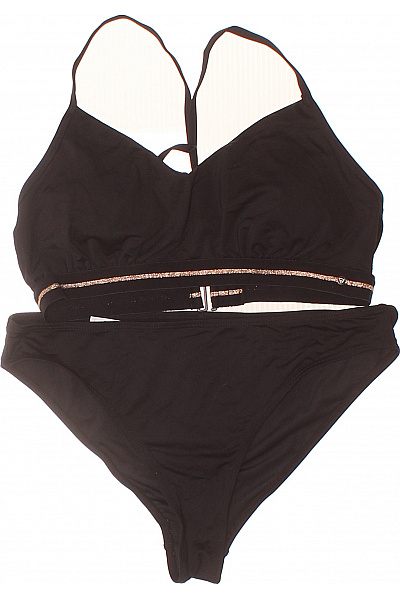 BRUNOTTI Dámské Dvoudílné Plavky černé Za Krk Třpytivé Velikost EU 36