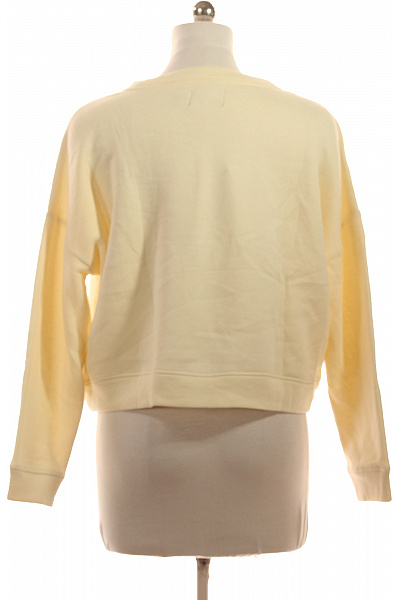 PIECES dámská mikina žlutá crop crewneck bez potisku jednobarevná Vel. M | PIECES | obrázek 2