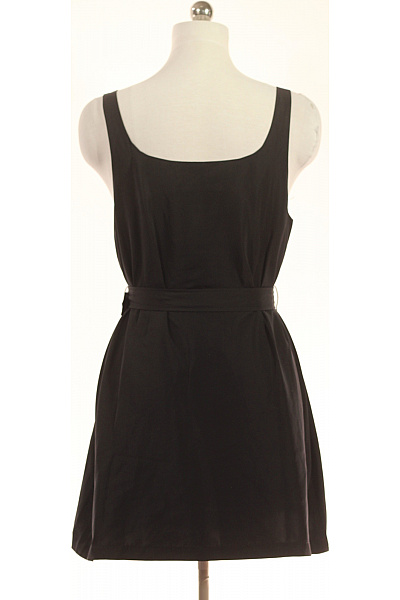 Černé šaty bez rukávů s páskem mini Velikost 40 | Unimoda | obrázek 2