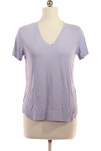 Key Largo Dámské Tričko S Krátkým Rukávem Fialové Jednobarevné Basic Modalové Velikost M