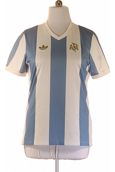 ADIDAS Pánské Tričko S Krátkým Rukávem Pruhované Retro Velikost L