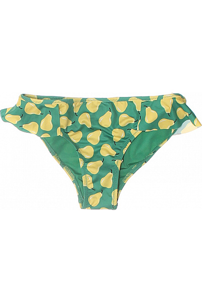 BENETTON Dívčí Plavky Zelené S Potiskem Hrušek Velikost 7/8 LET