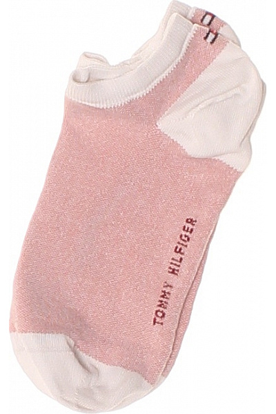 TOMMY HILFIGER Růžové Kotníkové Ponožky S Logem Velikost 39/42