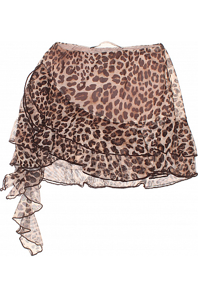Bershka Dámská leopardí sukně asymetrická volánková průsvitná letní Vel. EU XS | Bershka | obrázek 2