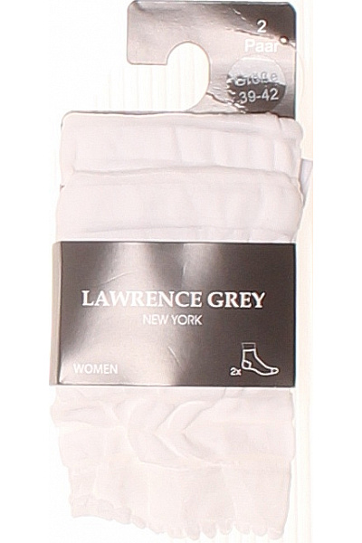 LAWRENCE GREY Dámské Bílé Ponožky 2 Páry Velikost 39-42 Velikost EU 39-42