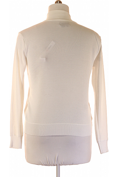 naemi Pánský bílý propínací svetr na zip s dlouhým rukávem žebrovaný basic Velikost EU M/L | naemi | obrázek 2