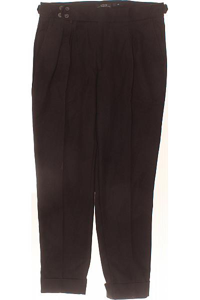 ANTIOCH Dámské elegantní hnědé kalhoty s vysokým pasem a puky Velikost 33 | ANTIOCH | obrázek 2