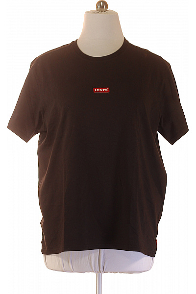 LEVIS Pánské Tričko S Krátkým Rukávem Jednobarevné Bavlněné Basic Velikost EU XL