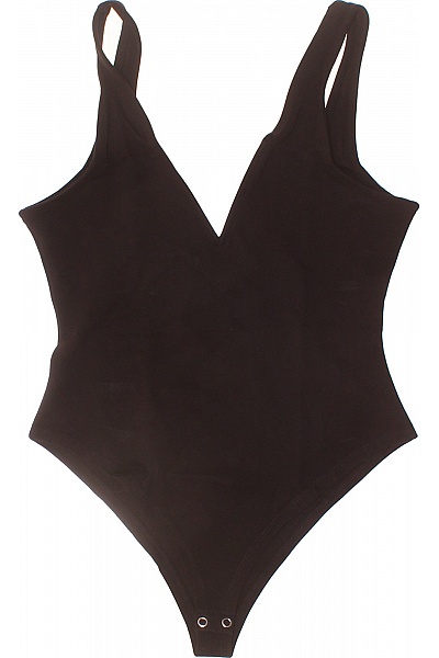 Dámské Tričko Bez Rukávů černé Viskózové S Hlubokým Výstřihem Basic Velikost 38