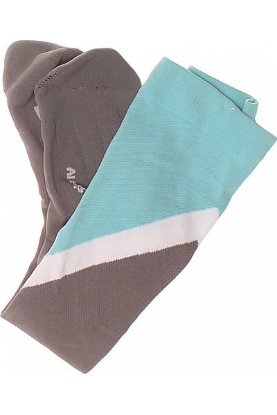 Doplňky Ponožky šedé Tyrkysové Pruhované