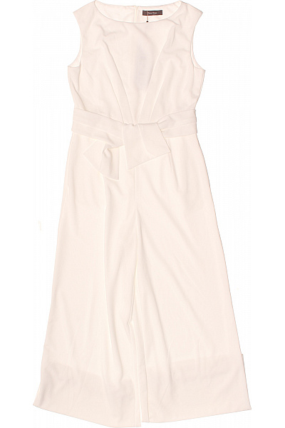 Vera Mont Bílý Dámský Overal Bez Rukávů S Páskem Velikost EU 40