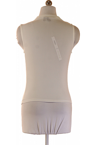 PIECES Dámská halenka bez rukávů bílá elegantní průsvitná Vel. XS | PIECES | obrázek 2