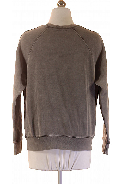 PULL&BEAR Dámská mikina šedá bavlněná s dlouhým rukávem jednobarevná přes hlavu crewneck Vel. XXS | PULL&BEAR | obrázek 2