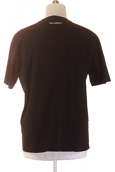 Karl Lagerfeld Pánské bavlněné tričko s krátkým rukávem jednobarevné basic černé Velikost XL | Karl Lagerfeld | obrázek 3