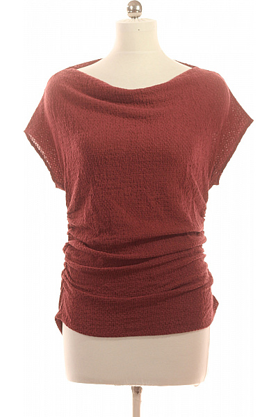 Next Dámská halenka s krátkým rukávem a nabíraným pasem červená pletená Vel. 42 | Next | obrázek 2