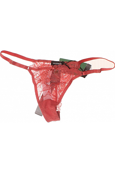 ARMANI Dámské Krajkové Kalhotky červené Velikost M
