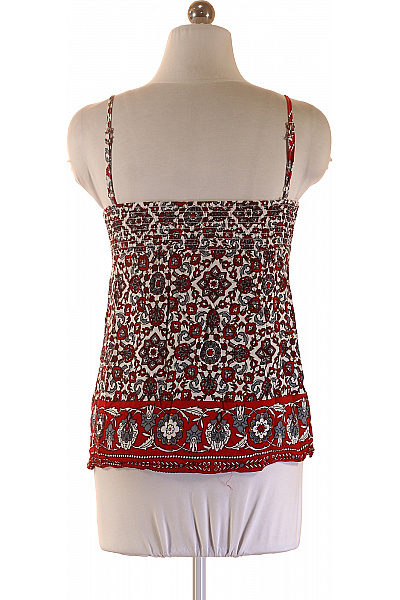 Dámská halenka bez rukávů s potiskem a výstřihem do V Vel. XS | Unimoda | obrázek 3