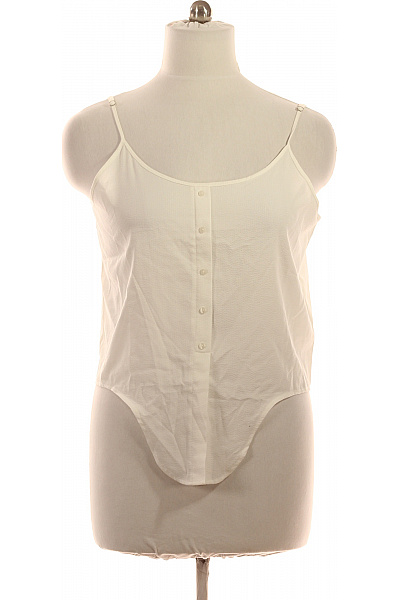 ONLY Bílé Tílko Bez Rukávů S Knoflíčky Velikost L