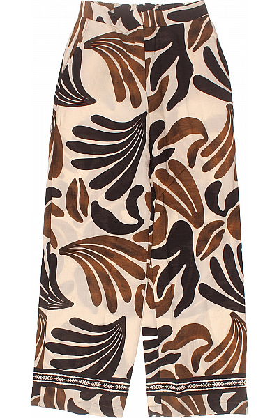 MANGO Dámské kalhoty široké s potiskem hnědé Velikost S | MANGO | obrázek 2