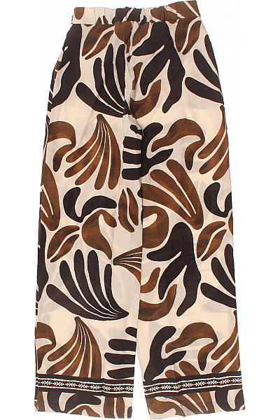 MANGO Dámské kalhoty široké s potiskem hnědé Velikost S | MANGO | obrázek 3